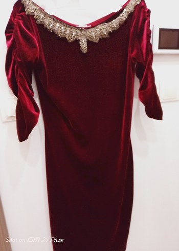 kadife elbise - Görsel 8