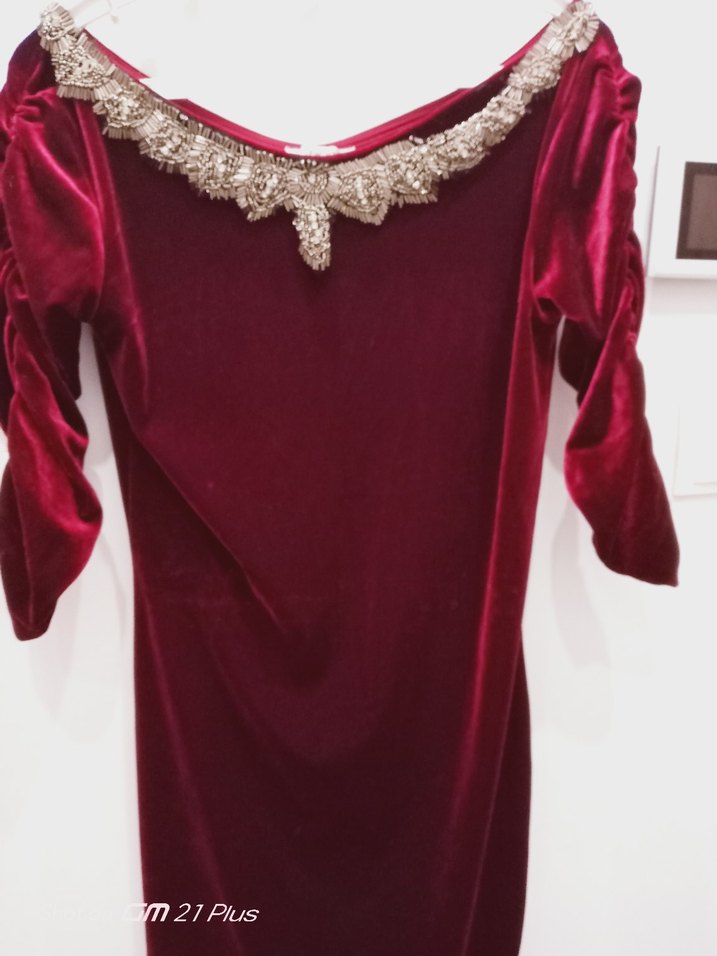 kadife elbise - Görsel 5