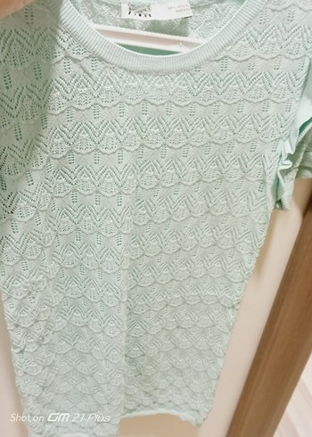 Dantel Detaylı Yeşil Hamile Bluzu - Görsel 6