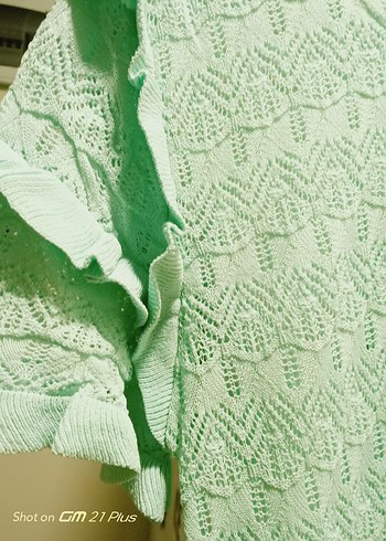 Dantel Detaylı Yeşil Hamile Bluzu - Görsel 2