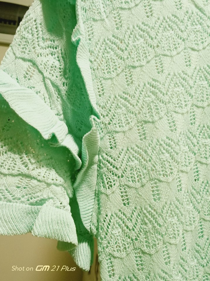 Dantel Detaylı Yeşil Hamile Bluzu - Görsel 2