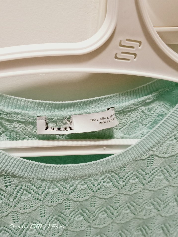 Dantel Detaylı Yeşil Hamile Bluzu - Görsel 5