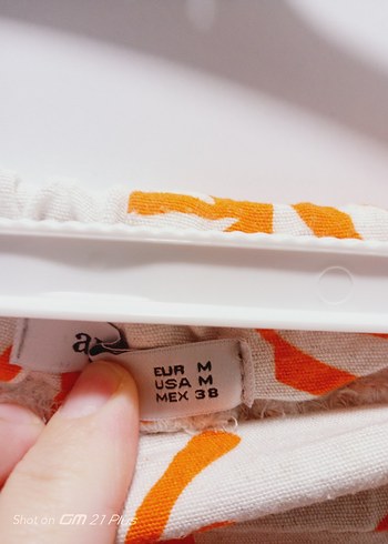 Turuncu Baskılı Bohem Kadın Kumaş Pantolon - Görsel 5