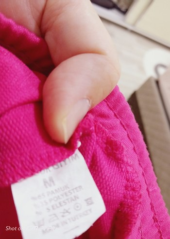 Pembe Kadın Elastik Bel Spor Kumaş Pantolon - Görsel 8