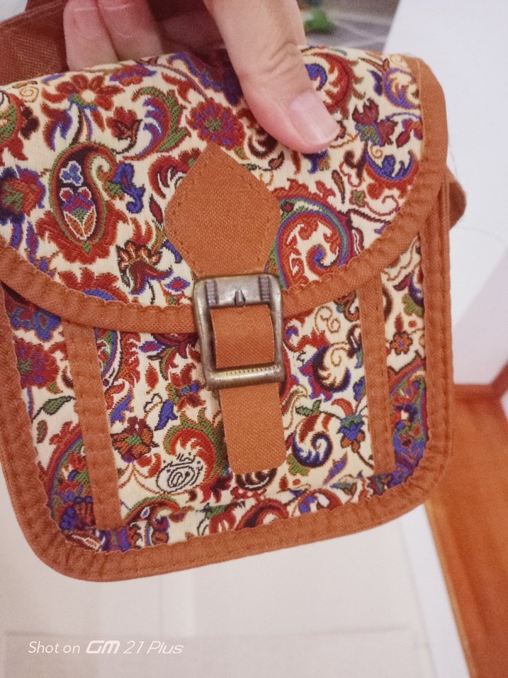 Renkli Desenli Tokalı Bohem Kadın Çanta - Görsel 3