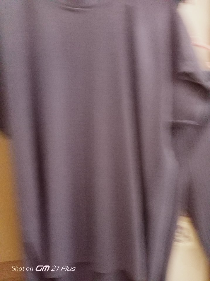 Gri Pilili Kadın Keten Tişört - Görsel 4