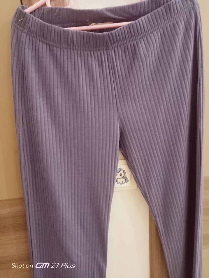 Gri Pilili Kadın Keten Tişört - Görsel 2