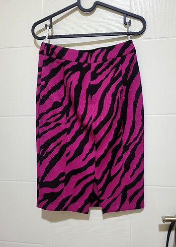 Pembe Zebra Desenli Midi - Görsel 2