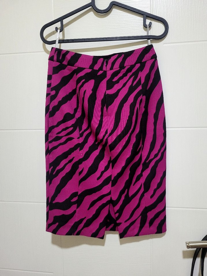 Pembe Zebra Desenli Midi - Görsel 2