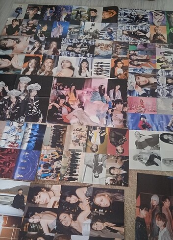  Beden altın Renk Dergi ve Kpop posterler