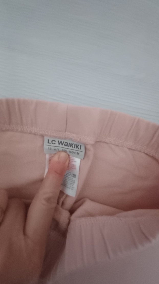 Kız Çocuk Pembe ve Gri Tayt - Görsel 4