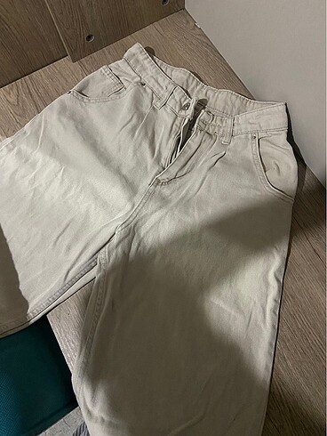 bej jean baggy - Görsel 3