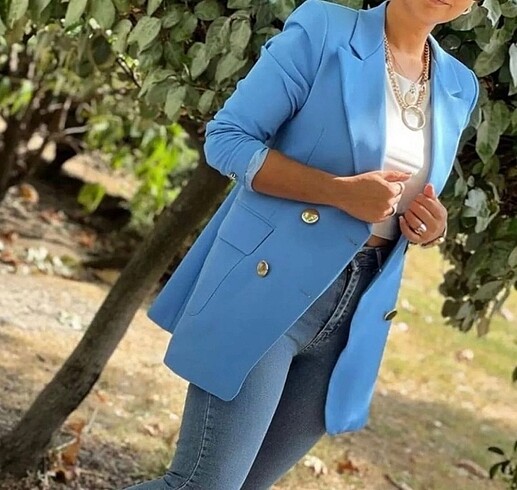 mavi blazer ceket