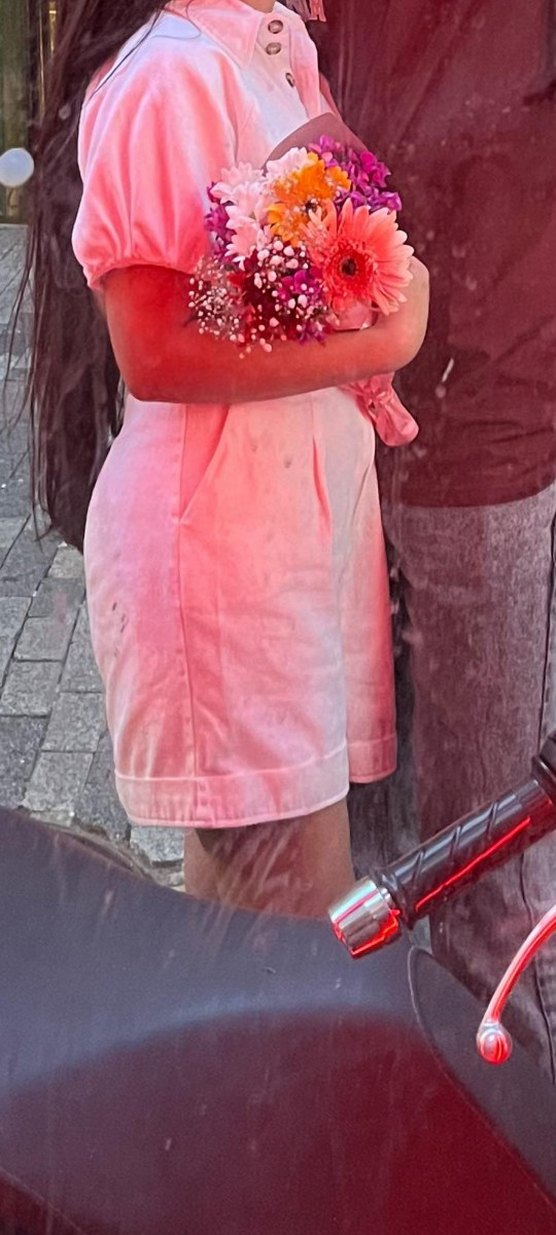 beyaz  kot tulum - Görsel 2