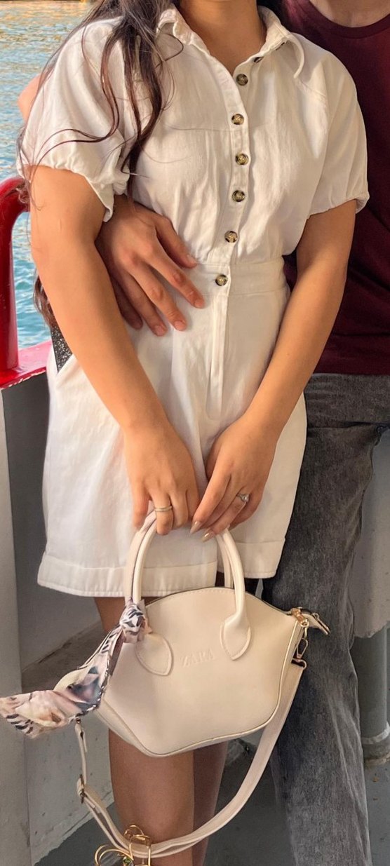 beyaz  kot tulum - Görsel 3