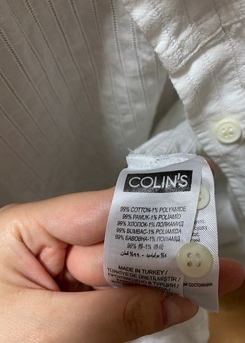 Colins Pamuklu Beyaz Gömlek - Görsel 7