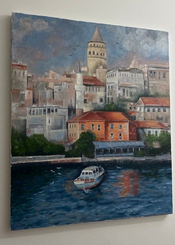 Galata Kulesi Manzaralı Yağlı Boya Tablo - Görsel 2