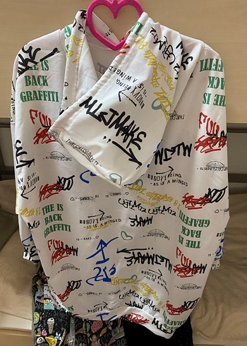 Renkli Baskılı Kapüşonlu Kadın Sweatshirt - Görsel 4