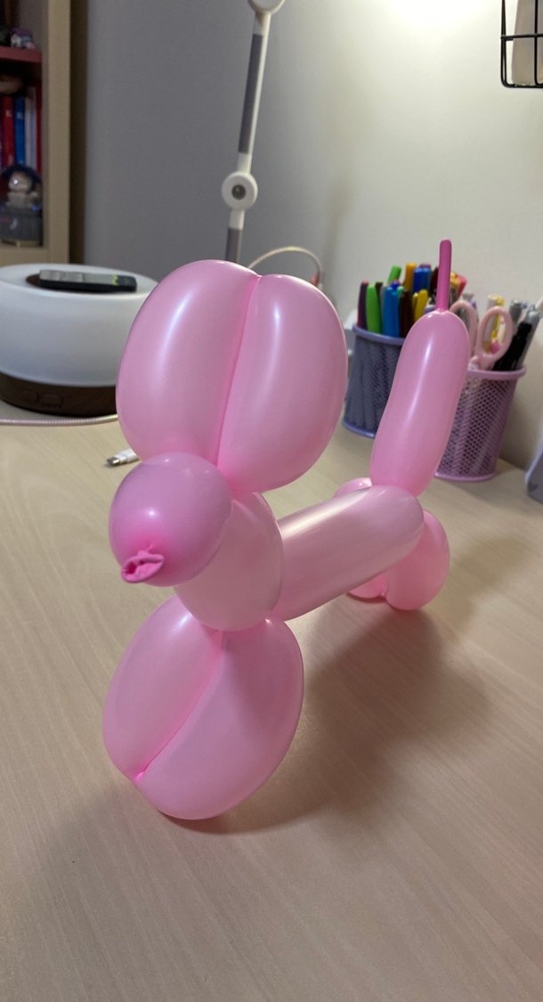 Pembe Balon Köpek Parti Süsü - Görsel 3