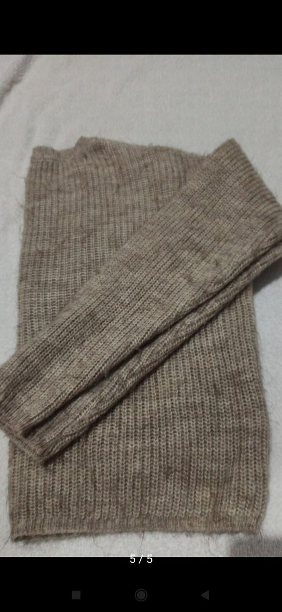 Bej Kadın Triko Bisiklet Yaka Kazak - Görsel 4