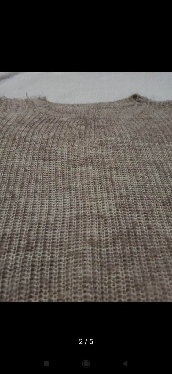 Bej Kadın Triko Bisiklet Yaka Kazak - Görsel 2