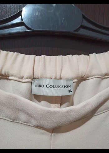 Mudo Collection Bej Pilili Kadın Kumaş Pantolon - Görsel 5
