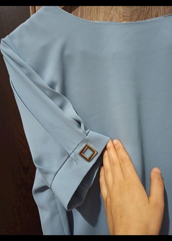 Mavi Salaş  Kadın Bluz - Görsel 5