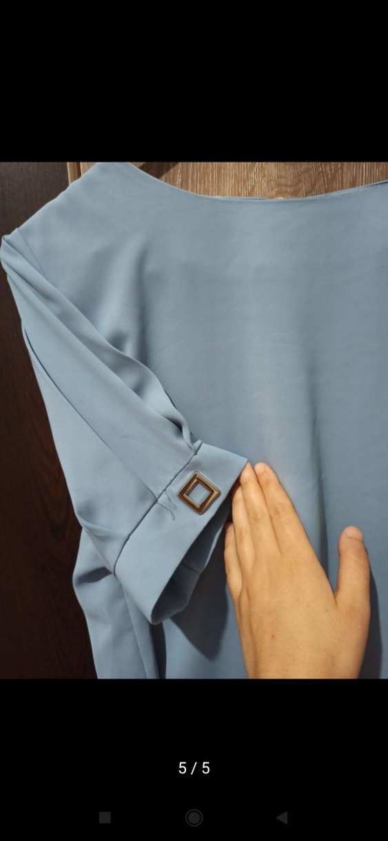 Mavi Salaş  Kadın Bluz - Görsel 5