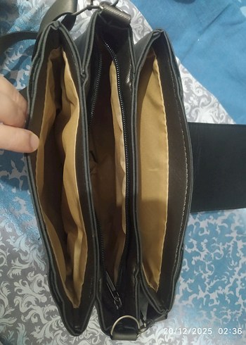 Gri Deri Kadın Omuz Çantası - Görsel 5