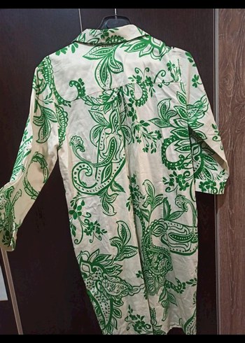 Smith Soul Şal Desen Yarı Patlı Elbise - Görsel 6