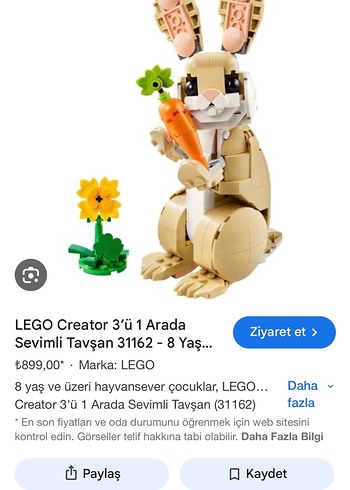 Lego gül ve tavşan - Görsel 4
