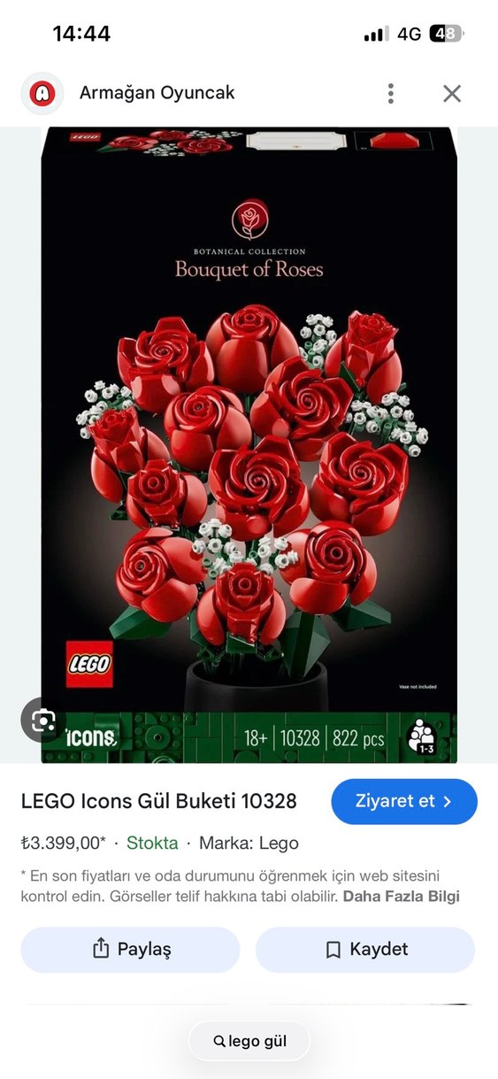 Lego gül ve tavşan - Görsel 3