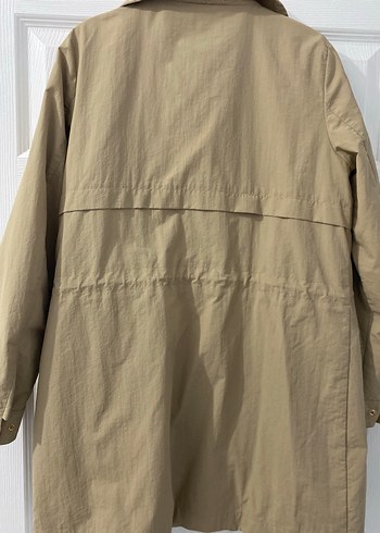 Kadın Bej  Kapüşonlu Yağmurluk - Görsel 3