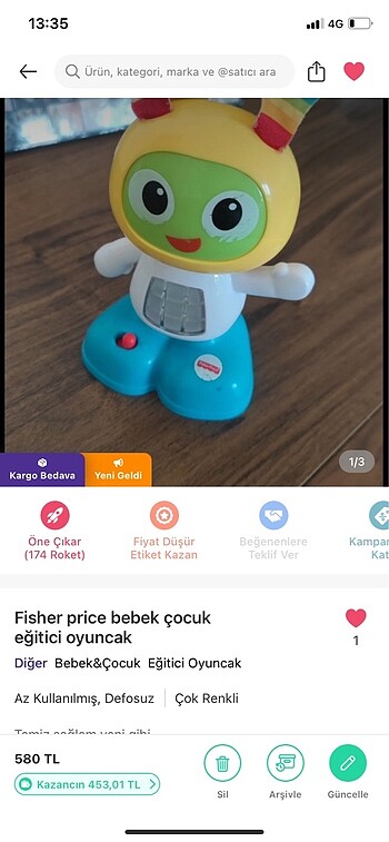 Fisher Price Fisher price bebek çocuk eğitici oyuncak
