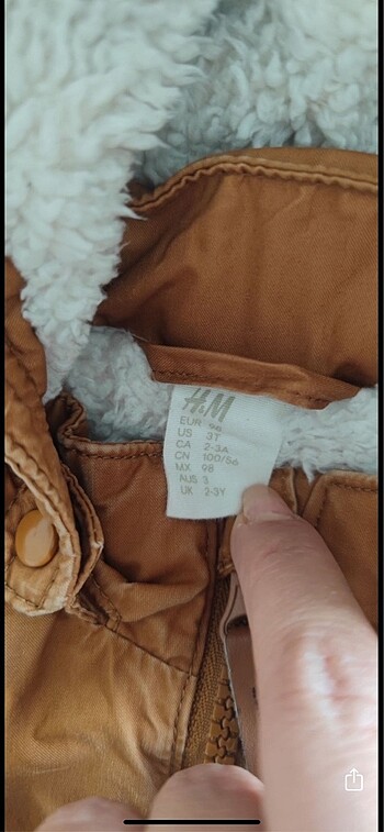 4 Yaş Beden H&M 2.3. Yaş mont taba renk