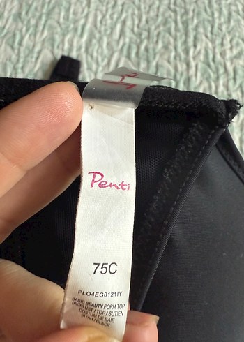 Penti Siyah bikini üstü