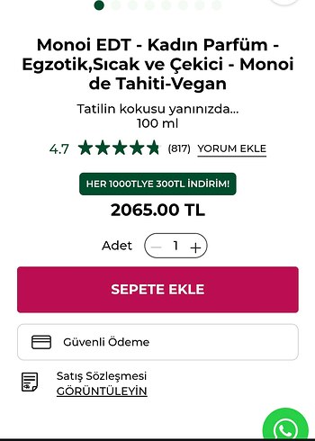 Yves Rocher Monoi Kadın Parfümü 100 ml - Görsel 4