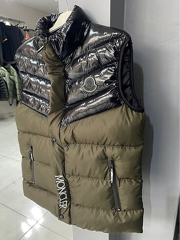 xl Beden haki Renk Moncler yelek parlak