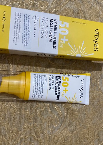 Vitayes 50+ SPF UV Çoklu Koruma Yüz Kremi - Görsel 3