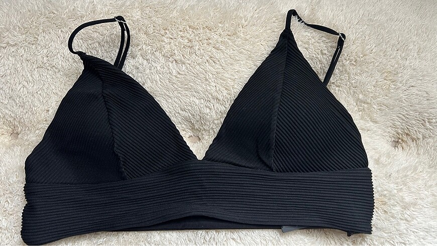 40 Beden siyah Renk Bikini üstü