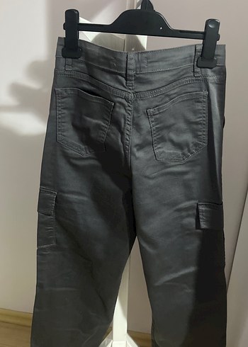 Gri Kemerli Kadın Denim Pantolon - Görsel 3