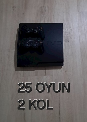 PlayStation 3 Konsol + 2 Kol ve 25 Oyun Fiyat sormadan almayınız