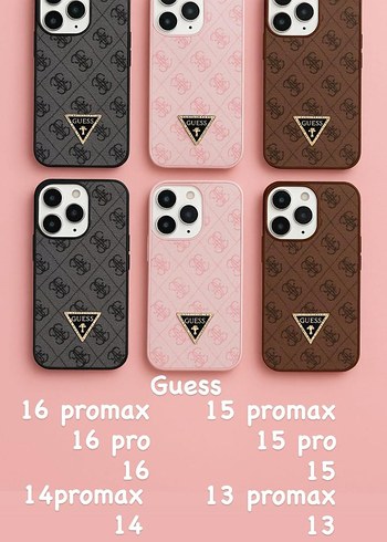 Guess Parlak Pembe Pop Kültür Telefon Kılıfı