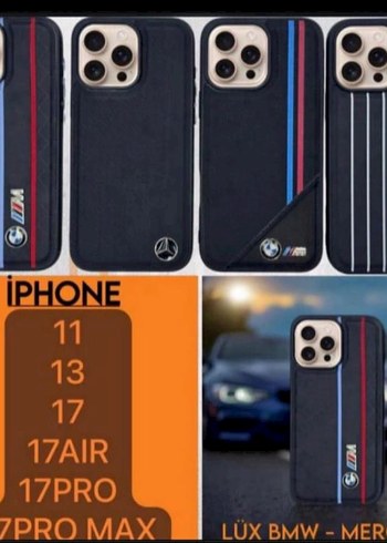BMW ve Mercedes Logolu Siyah Telefon Kılıfı