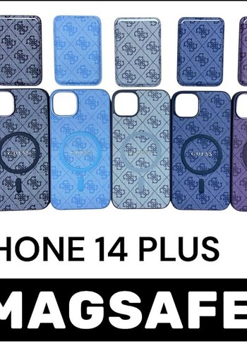 Mavi Düğmeli Guess iPhone 14 Plus Kılıf