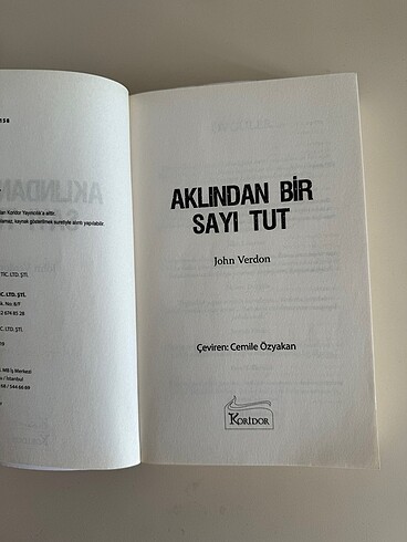 Beden Aklından Bir Sayı Tut/ John Verdon