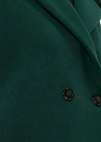 Kürklü Yaka Detaylı Yeşil Kaban - Görsel 3