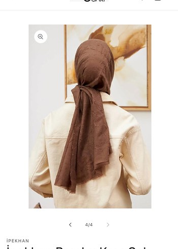 Kahverengi Bambu Şal - Görsel 3