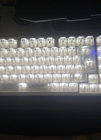 Tuş takımı şeffaf keycaps
