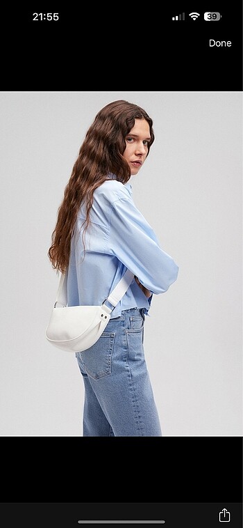 Mavi jeans bayan kol askılı çanta